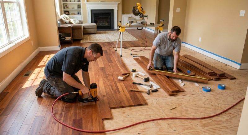 Cherry Floor Installation in Brooklyn, NY