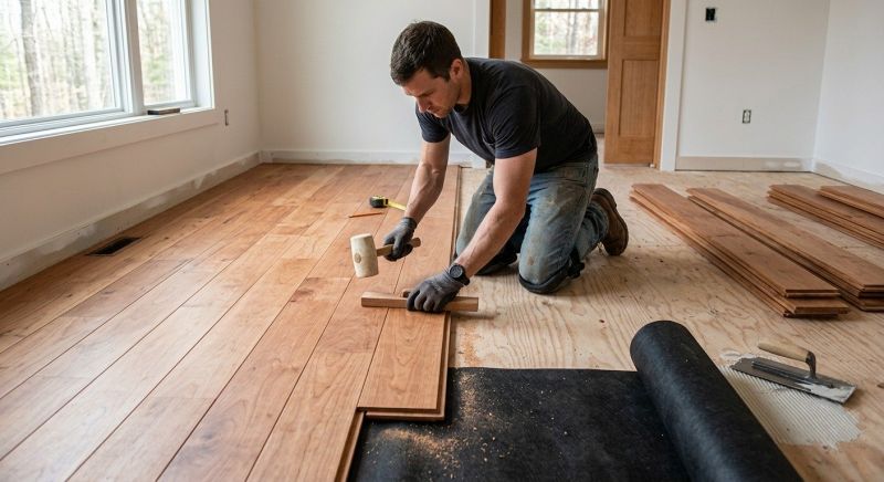 Cherry Floor Installation in Far Rockaway, NY