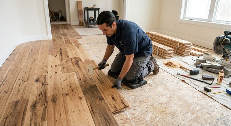 Hickory Floor Installation in Bergen County, NJ