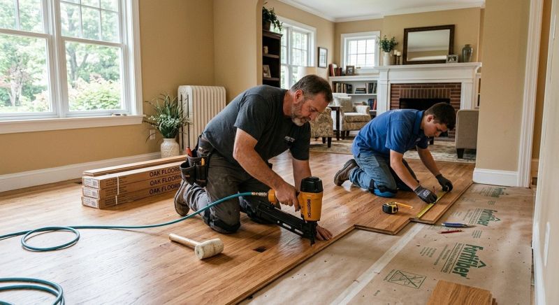 Oak Floor Installation in Oakland Gardens, NY
