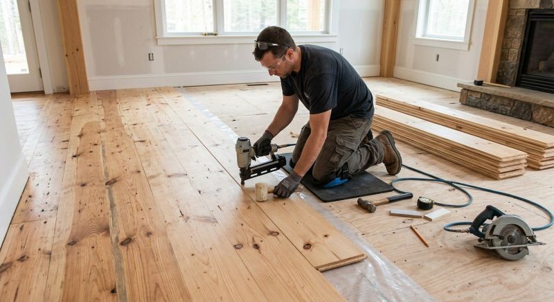 Pine Floor Installation in Bergen County, NJ